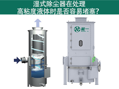 湿式除尘器在处理高粘度液体时是否容易堵塞？